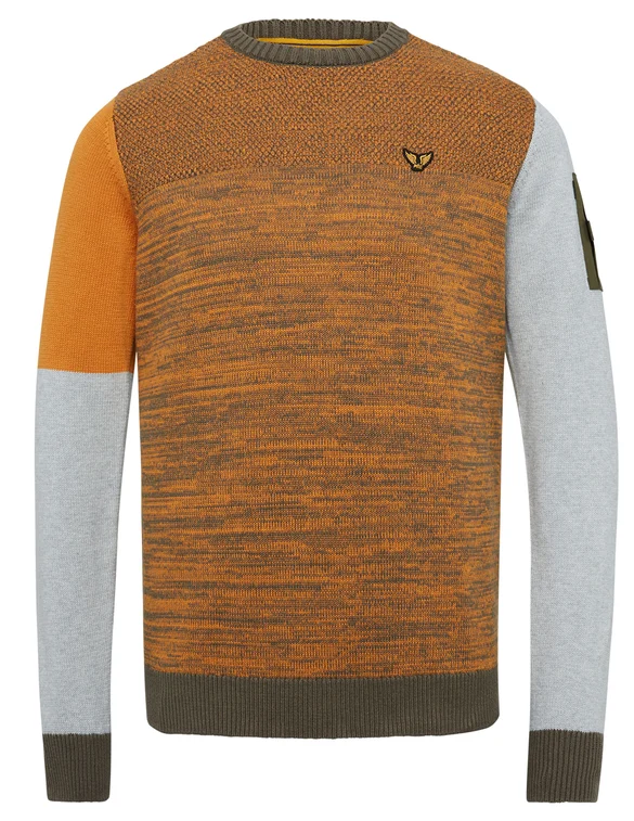 PME Legend Long sleeve r-neck Colorblock mixe PKW2209329