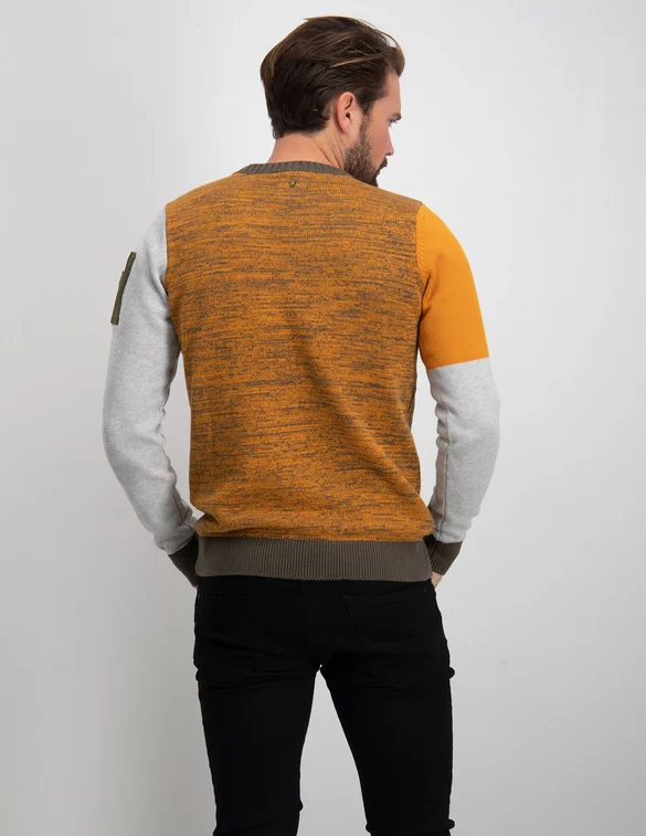 PME Legend Long sleeve r-neck Colorblock mixe PKW2209329