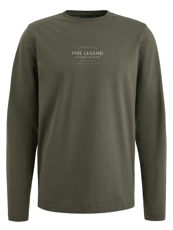 PME Legend Long sleeve r-neck cotton elastan PTS2502581