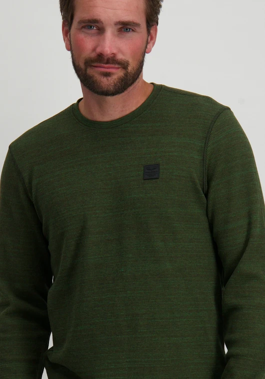 PME Legend Long sleeve r-neck waffel melange PTS2408561
