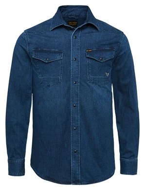 PME Legend Long Sleeve Shirt COMFORT BLUE DEN PSD2208204