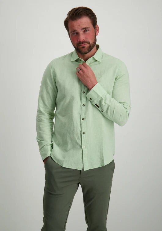 PME Legend Long Sleeve Shirt Ctn 2tone Linen PSI2504200