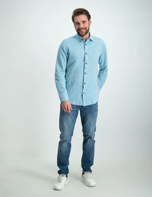 PME Legend Long Sleeve Shirt Ctn/Linen 2 tone PSI2303222