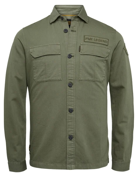 Vies honderd dinsdag PME Legend Long Sleeve Shirt Ctn/Linen Herrin PSI2302216 leger groen kopen  bij The Stone