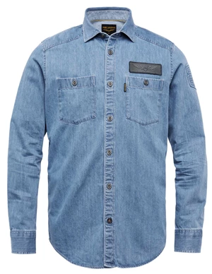 PME Legend Long Sleeve Shirt Indigo Blue Deni PSD2202214