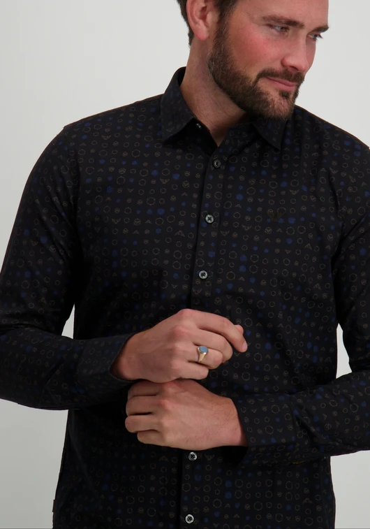 PME Legend Long Sleeve Shirt Print on Poplin PSI2410204