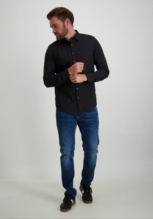 PME Legend Long Sleeve Shirt Print on Poplin PSI2410204