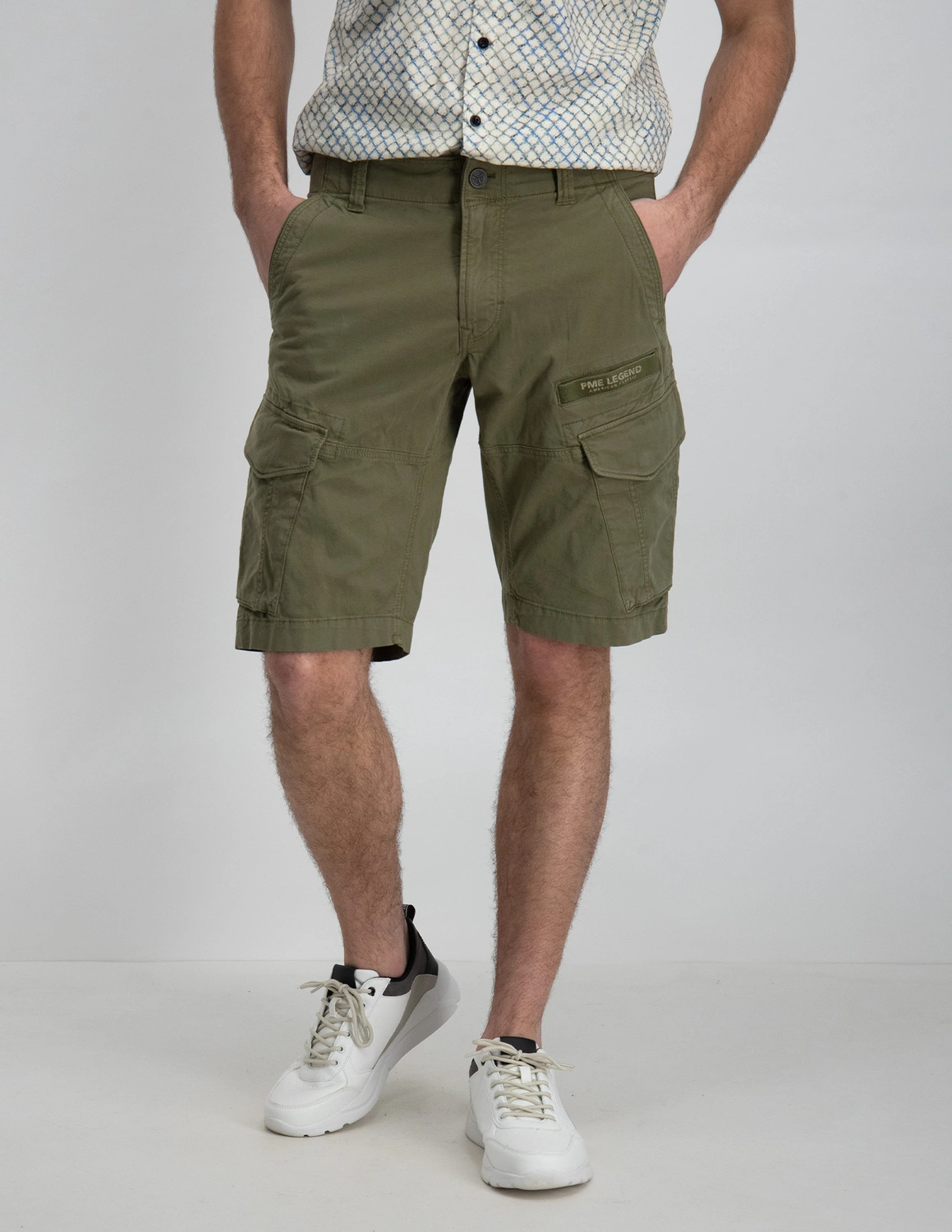 skelet Hick gedragen PME Legend NORDROP CARGO SHORTS STRETCH TWILL PSH2304660 groen kopen bij  The Stone