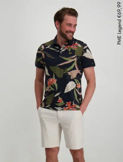 PME Legend Polo tropische print