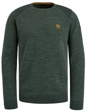 PME Legend R-neck cotton rib melee knit PKW2308301