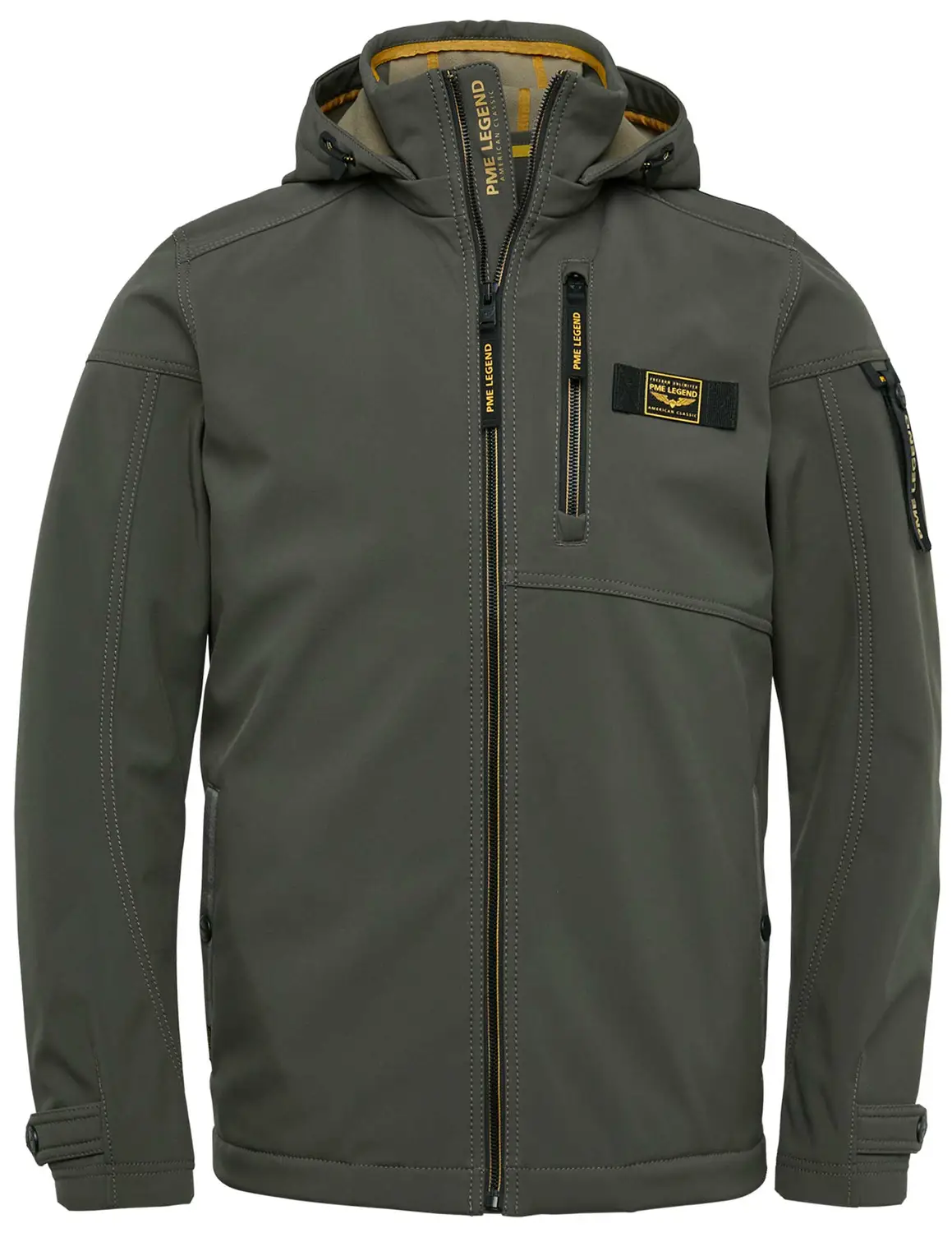 Ga door stoomboot Surichinmoi PME Legend Semi long jacket SUCCESSOR 2.0 Sof PJA2302110 leger groen kopen  bij The Stone