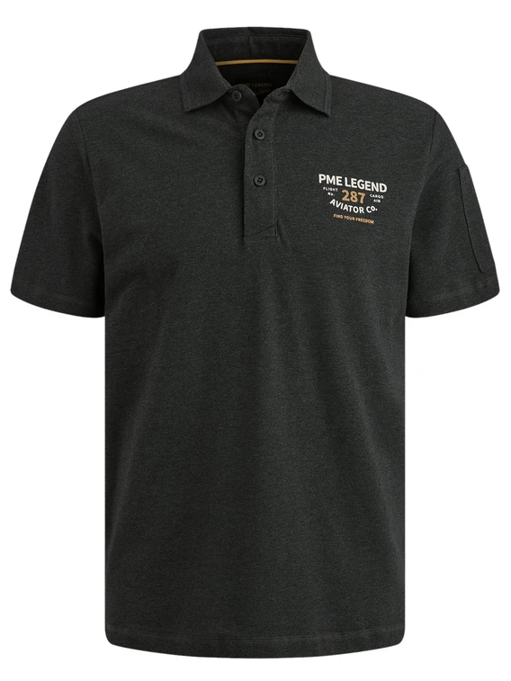 PME Legend Short sleeve polo pique melange PPSS2506889