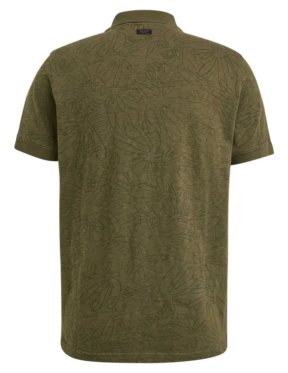 PME Legend Short sleeve polo Slub jersey prin PPSS2405871