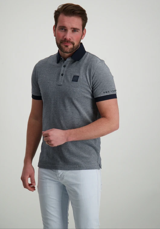 PME Legend Short sleeve polo two tone pique PPSS2503858
