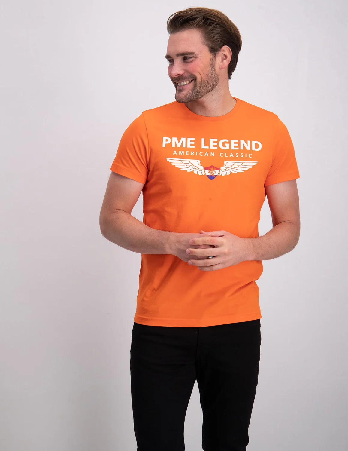 Duwen Conserveermiddel Reparatie mogelijk PME Legend Short sleeve r-neck country tee PTSS2204591 oranje kopen bij The  Stone