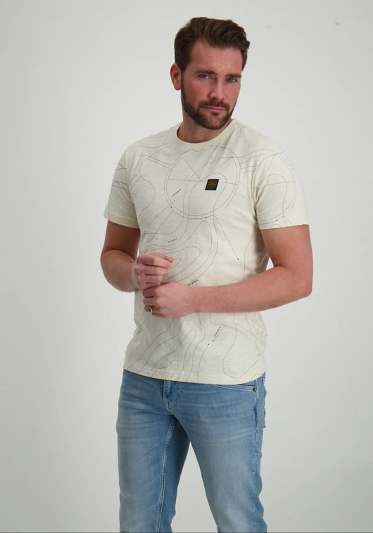 PME Legend Short sleeve r-neck slub jersey pa PTSS2502561