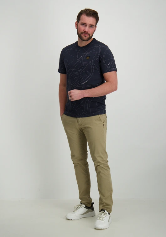 PME Legend Short sleeve r-neck slub jersey pa PTSS2502561