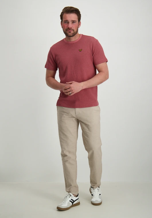 PME Legend Short sleeve r-neck textured strip PTSS2503566