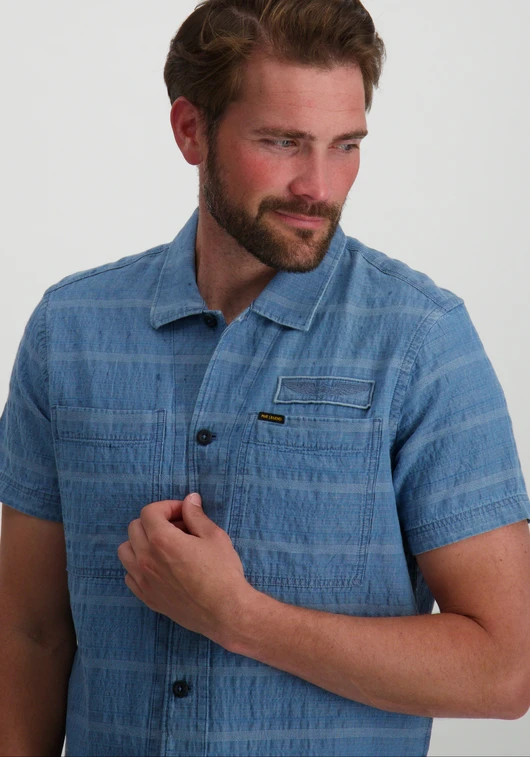 PME Legend Short Sleeve Shirt Chambray Dobby PSIS2404218