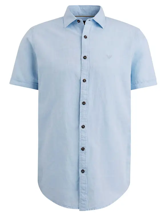 PME Legend Short Sleeve Shirt Ctn Linen 2tone PSIS2404211