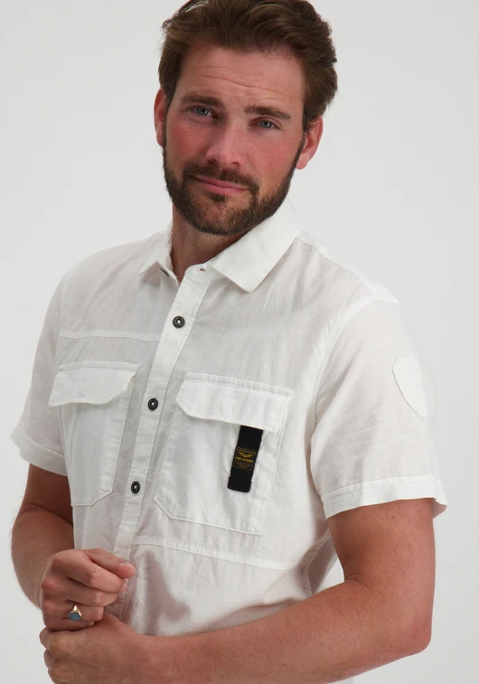 PME Legend Short Sleeve Shirt Ctn/linen PSIS2405226