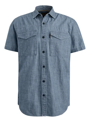 PME Legend Short Sleeve Shirt Indigo Chambray PSIS2503237