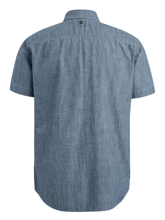 PME Legend Short Sleeve Shirt Indigo Chambray PSIS2503237
