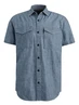 PME Legend Short Sleeve Shirt Indigo Chambray PSIS2503237