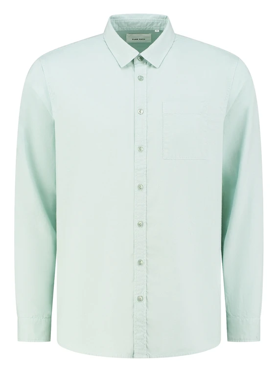 Pure Path Button up shirt with garment dye 24010209