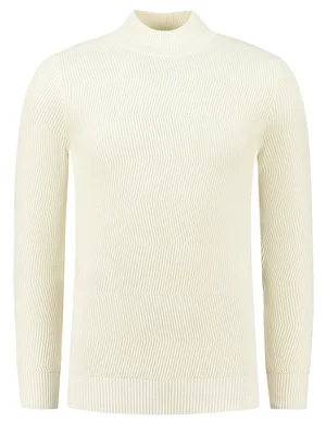 Pure Path jaquard washed mockneck 23030816