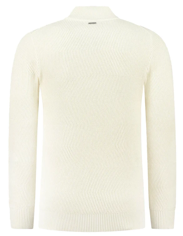 Pure Path jaquard washed mockneck 23030816