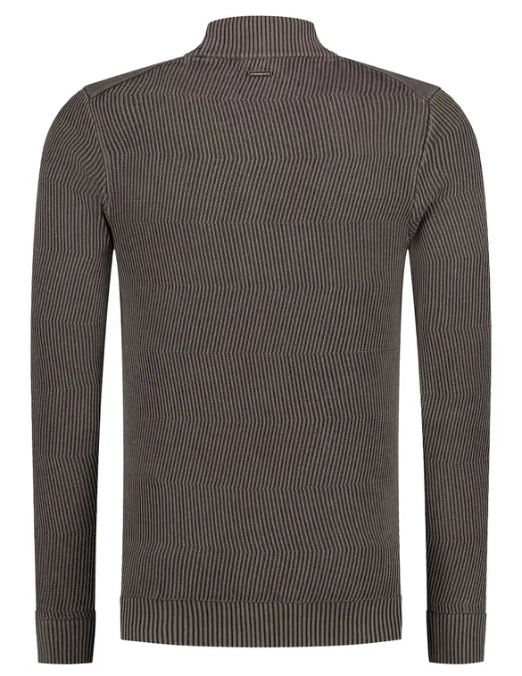 Pure Path jaquard washed mockneck 23030816