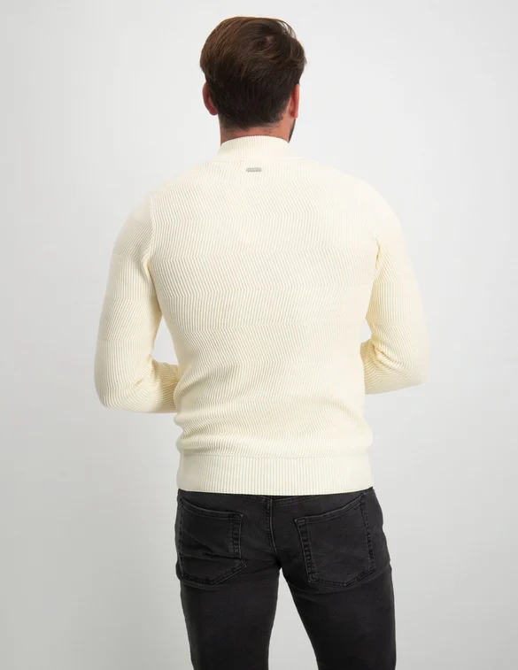 Pure Path jaquard washed mockneck 23030816