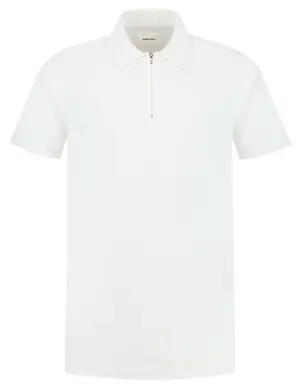 Pure Path Knitted shortsleeve polo half zip w 24010804