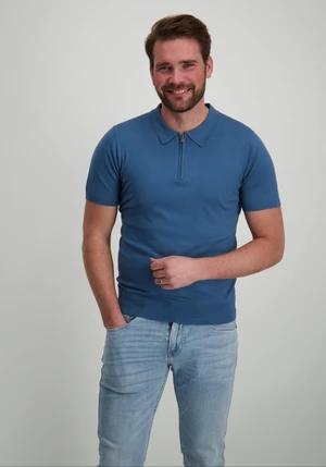 Pure Path Regular fit Polo SS Half Zip Knitwe 25010801