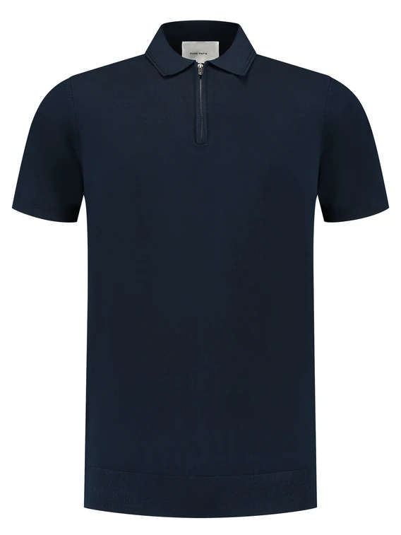 Pure Path Regular fit Polo SS Half Zip Knitwe 25010801