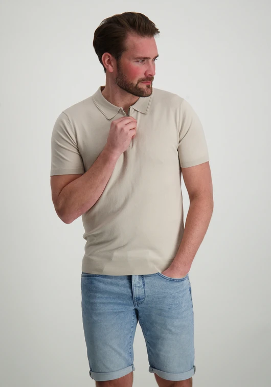 Pure Path Regular fit Polo SS Half Zip Knitwe 25010801