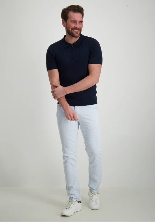 Pure Path Regular fit Polo SS Half Zip Knitwe 25010801