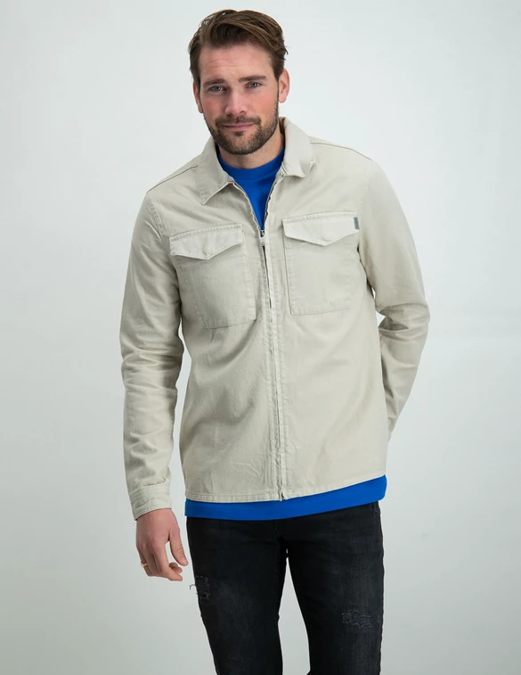 Pure Path Twill overshirt with zipper and poc 23010210