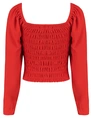 Refined Department Ladies knitted puffed shoulder top CHERRY R2502528615