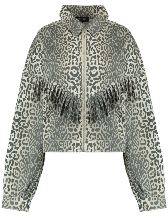 Refined Department Ladies woven leopard jacket WILLOW R2502476595