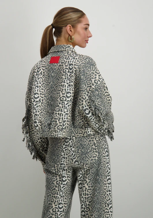 Refined Department Ladies woven leopard jacket WILLOW R2502476595