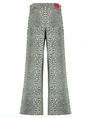 Refined Department Ladies woven straight leopard jeans HARVEY R2502176593