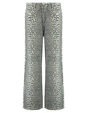 Refined Department Ladies woven straight leopard jeans HARVEY R2502176593