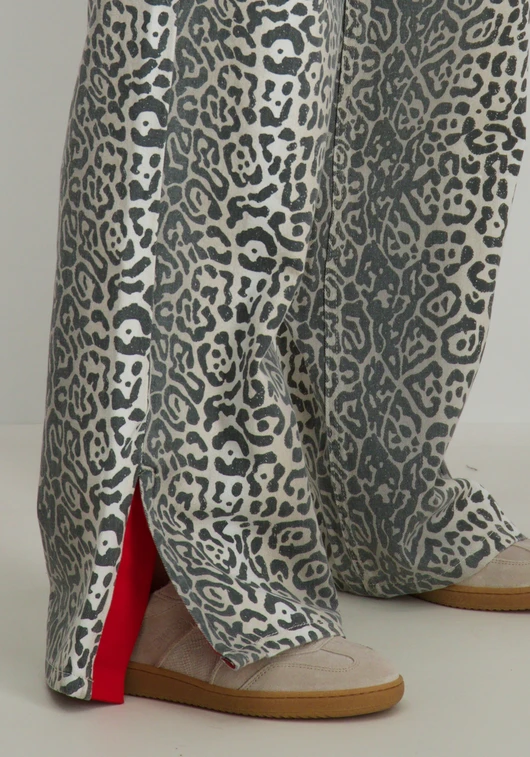 Refined Department Ladies woven straight leopard jeans HARVEY R2502176593