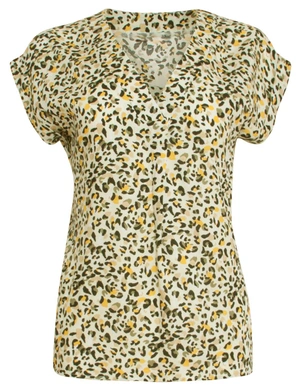 Smashed Lemon Top v-hals panter print 23325