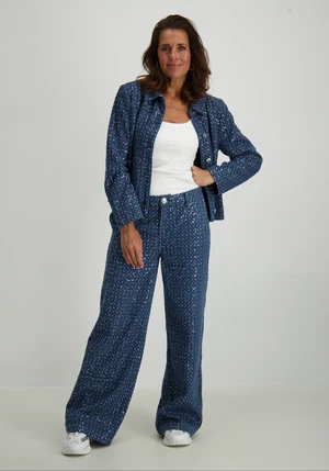Tramontana 5-Pocket Sequin Denim Trousers C06-15-101