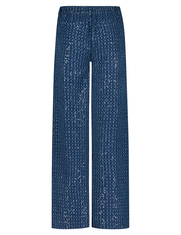 Tramontana 5-Pocket Sequin Denim Trousers C06-15-101