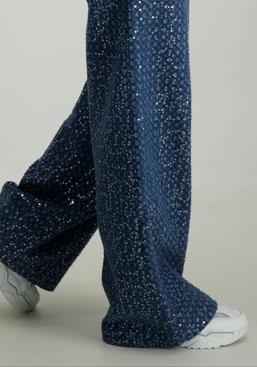 Tramontana 5-Pocket Sequin Denim Trousers C06-15-101