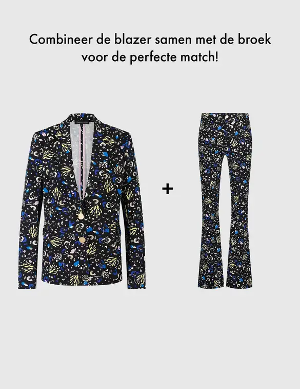 Tramontana Blazer Travel Abstract Flower Print Q07-09-801